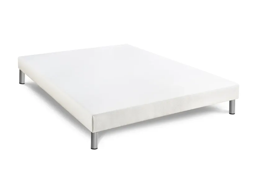 Ensemble Matelas Sommier 140x190 cm - Sommier Blanc (déjà monté) - Bodyone