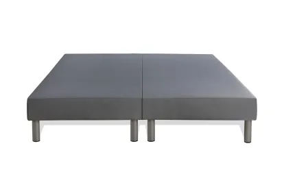 Pack lit complet 160x200 cm - Matelas + 2 Sommiers Gris + 2 oreillers + Couette - Bodyzone