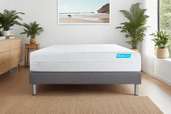 Ensemble Matelas Sommier 160x200 cm - Sommier Gris (déjà monté) - Biocare