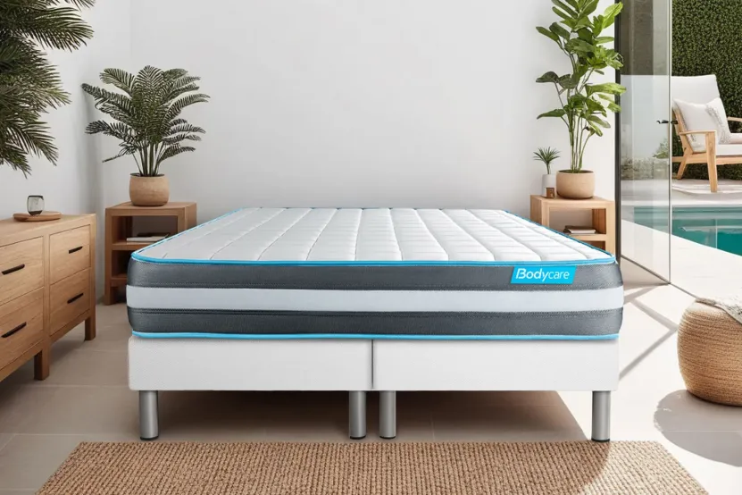 Ensemble Matelas Sommier 180x200 cm - 2 Sommiers Blanc - Bodyform