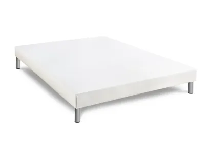 Pack lit complet 140x190 cm - Matelas + Sommier Blanc + 2 oreillers + Couette - Bodyzone