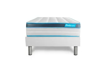 Ensemble Matelas Sommier 90x200 cm - Sommier Blanc (en kit) - BodyFit