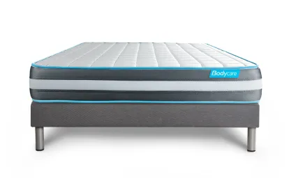 Ensemble Matelas Sommier 180x200 cm - Sommier Gris (en kit) - Bodyform